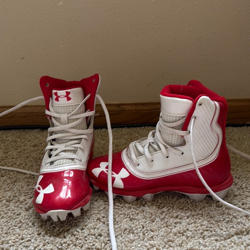 Under Armour Kids Red and White Shoes